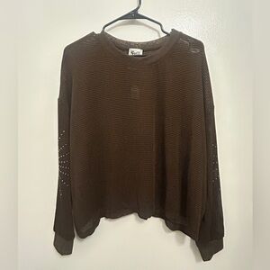 🤎 Vocal🤎 Chocolate Brown Knit Top